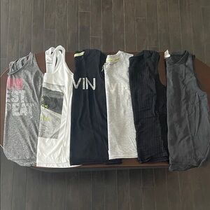 Women's Assorted Tank Top Bundle of 6- Black, White, Gray